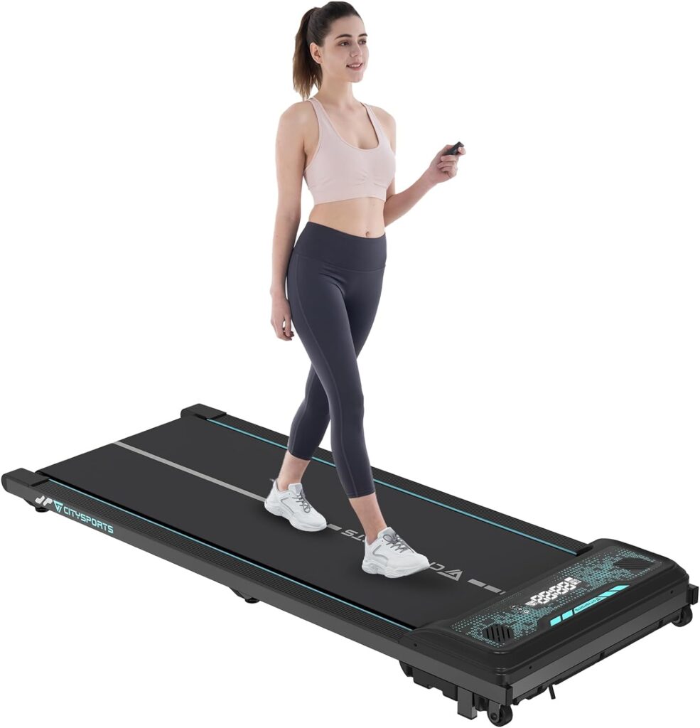 CITYSPORTS Treadmill Under Desk, Walking Pad Treadmill, Treadmill Ultra Slim  Portable for Home