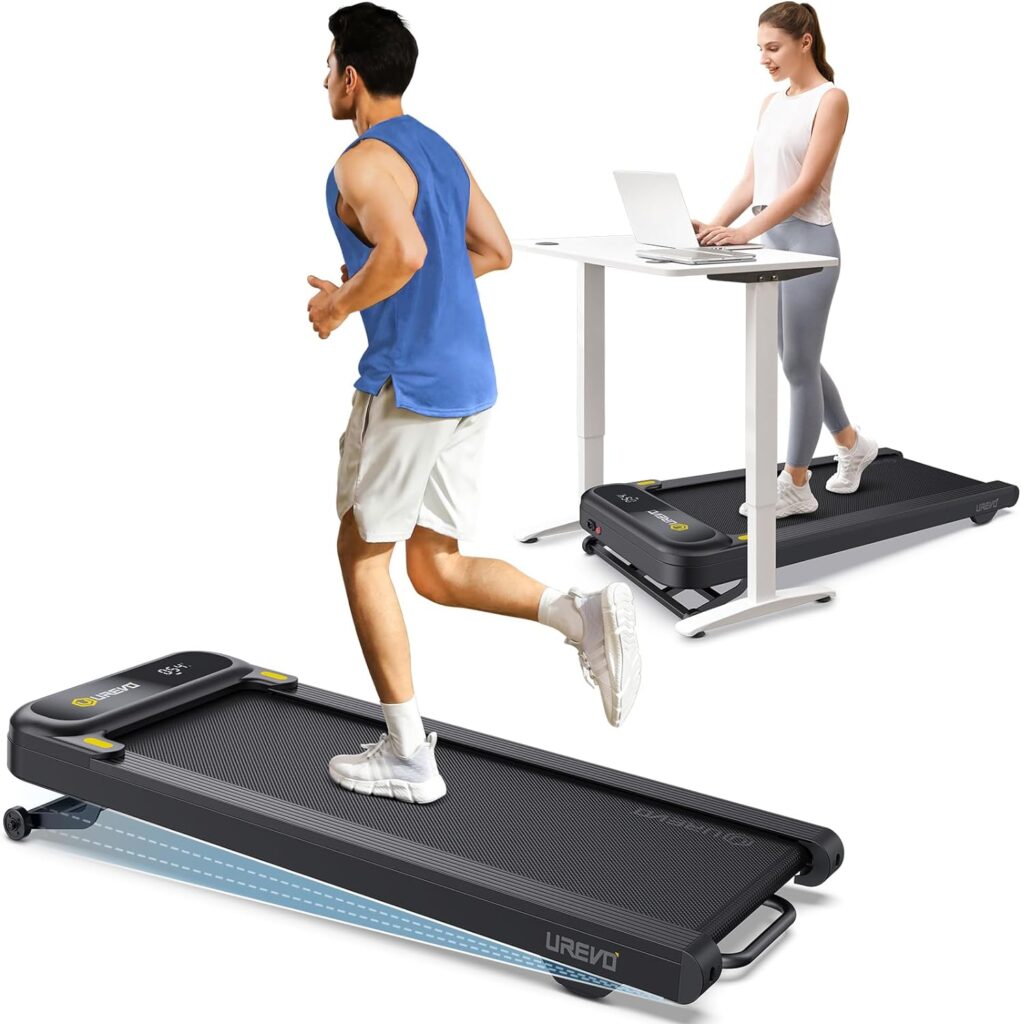 UREVO Foldable Treadmill with Auto Incline, 2.5 HP Under Desk Treadmill, Folding Treadmill for Home Office, Compact Treadmill with LED Display Remote Control 265lbs Weight Capacity