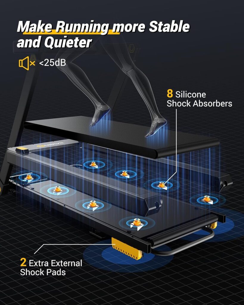 UREVO Treadmill with Desk, 3 in 1 Foldable Treadmill with Removable Desk, Install Free Under Desk Treadmill, 3HP Powerful Walking Treadmill for Office with Remote and 2s Folding