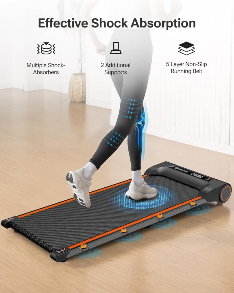 UREVO Under Desk Treadmill, Walking Pad for Home/Office, Portable Walking Treadmill 2.25HP, Walking Jogging Machine with 265 lbs Weight Capacity Remote Control LED Display