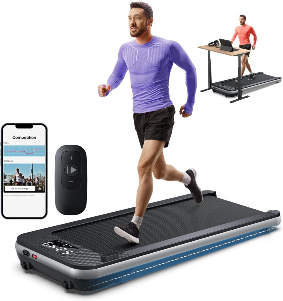 thumbnail image 2 of Walking Pad Laufband Für Zuhause - Treadmill Mit 5% Steigung With Incline For Home Office Büro Laufbänder Unter Desk Mini Klein Tragbares Gehband... 2 of 9