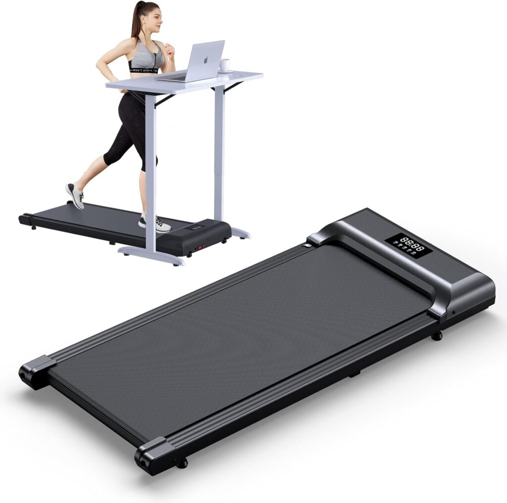 Walking Pad，Under Desk Treadmill 2 in 1 Treadmills，Portable Walking Treadmill 2.5HP, 320lbs Max Weight Remote Control LED Display,Installation-Free Jogging Machine for Home/Office